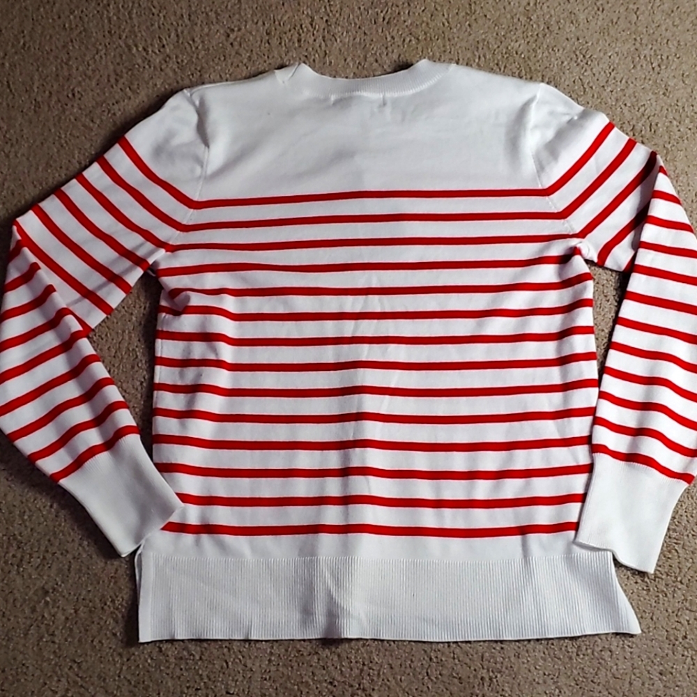 Red and white long sleeve shirt. Kids medium.